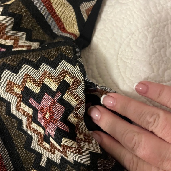 Carpetbag Fit&Flare Geometric Patterned Sleeveless, Crew Neck Lined Dress, Med - Picture 5 of 11